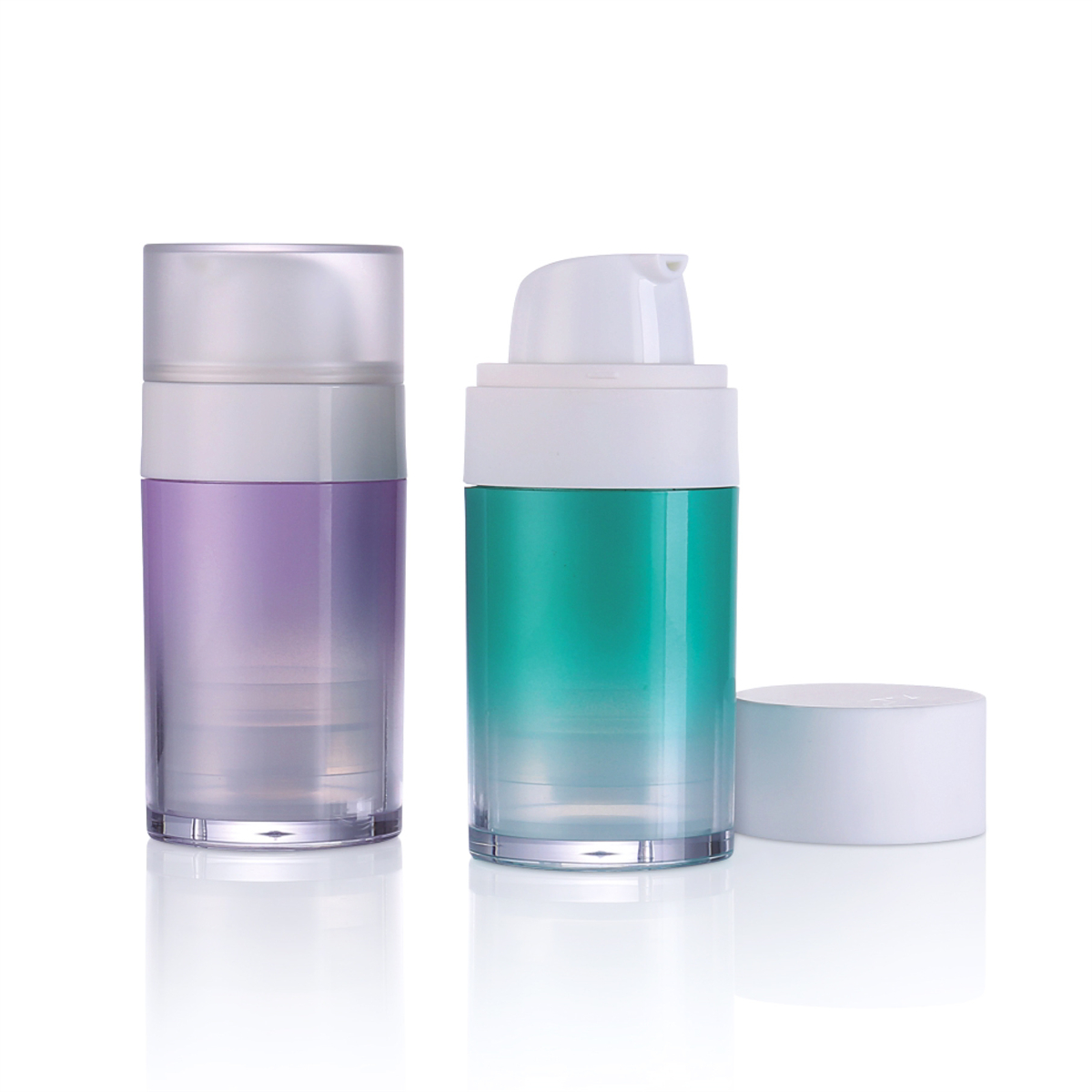 30 ml Luxury Cosmetic Packaging Airless Round Lotion Gradient Color Pump Bottle L19