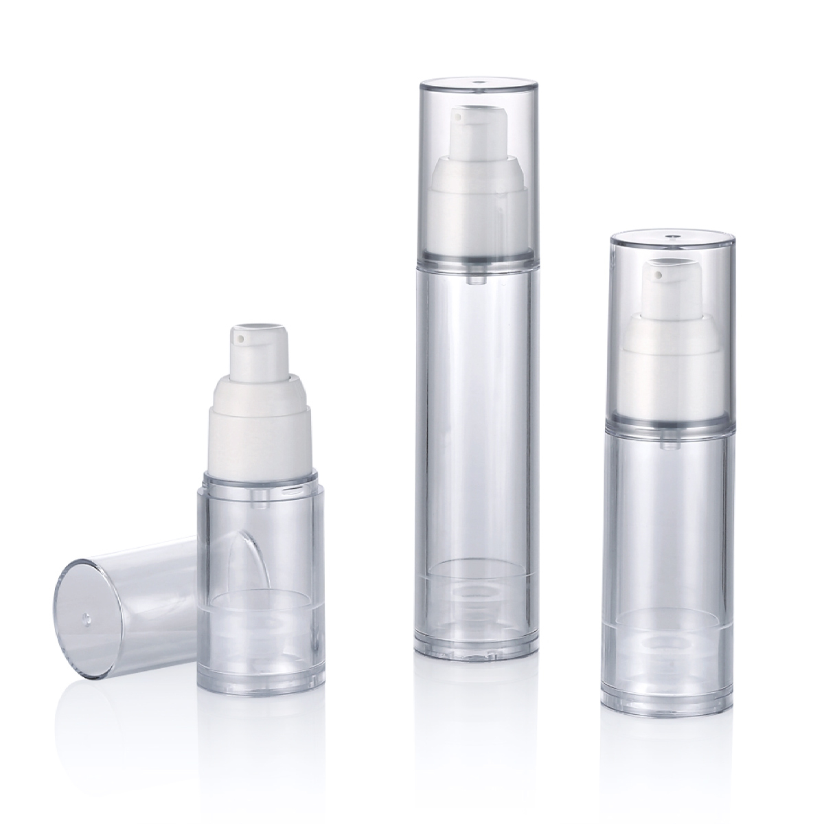 15 ml 30 ml 50 ml flaska luftlös pump anpassad återanvändbar vakuum spray flaska luftlös grädde flaska med fin spray l01-1