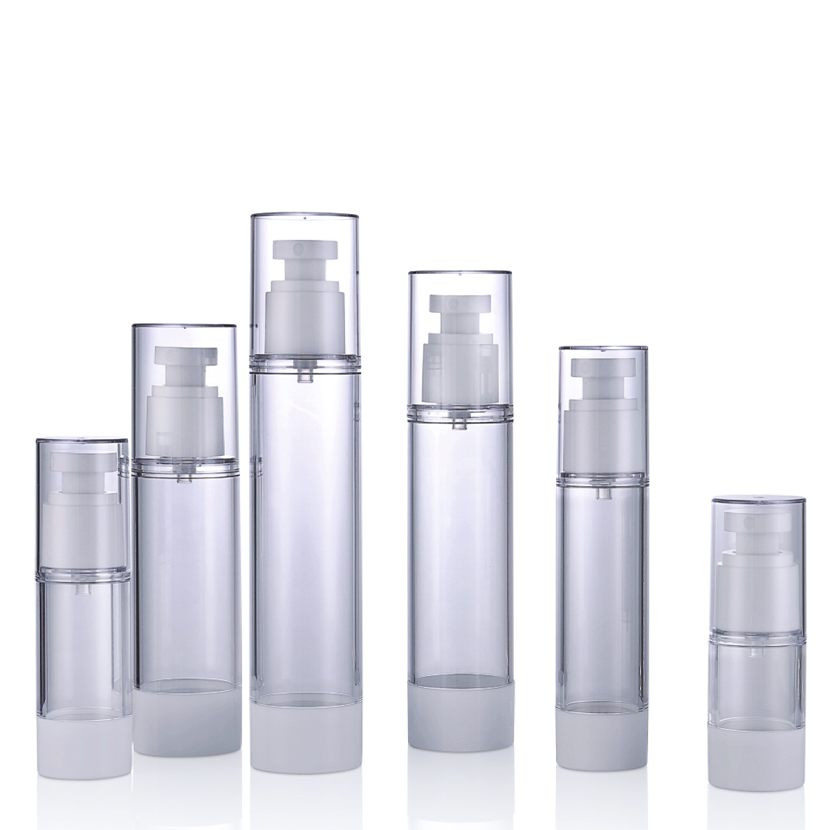 80 ml 100 ml Vakuum Airless Mist S15 ml 30 ml 50 ml 80 ml 100 ml 120 ml PUR PUMP TRANSPARENT PETG -flaska för hudvårdskräm L02