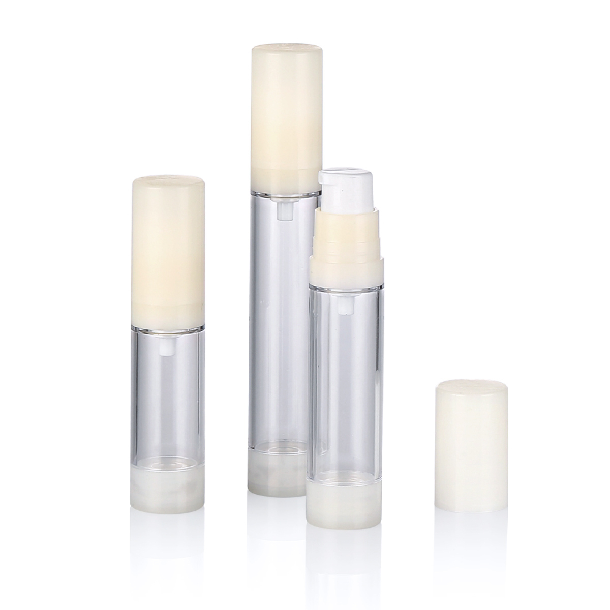 5 ml 10 ml 15 ml Anpassad vit kosmetisk plastluftlös finmist spray plastflaska L04