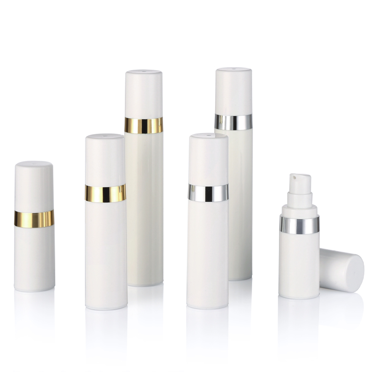 15 ml 30 ml 50 ml plast PP Luftlös hudvårdskräm Lotion Pump Bottle L16