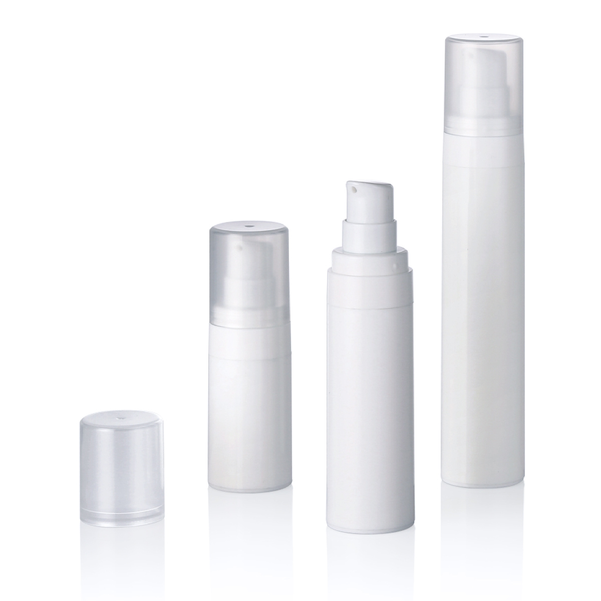 15 ml 30 ml 50 ml plast PP Vit snäppkräm Lotion Vakuumflaska Airless Bottle L16