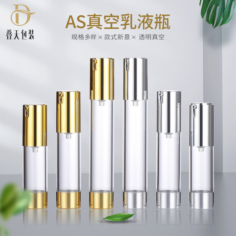 15/20/30/50 ml plastflaska transparent elektropläterad guld silver provflaska flytande fundamentflaskflaska
